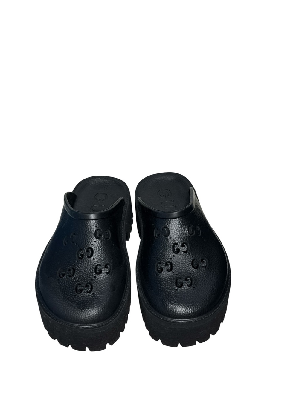 Gucci Black Cut Out Monogram
Rubber Slip-On Clogs Size 41 - Picture 8 of 10